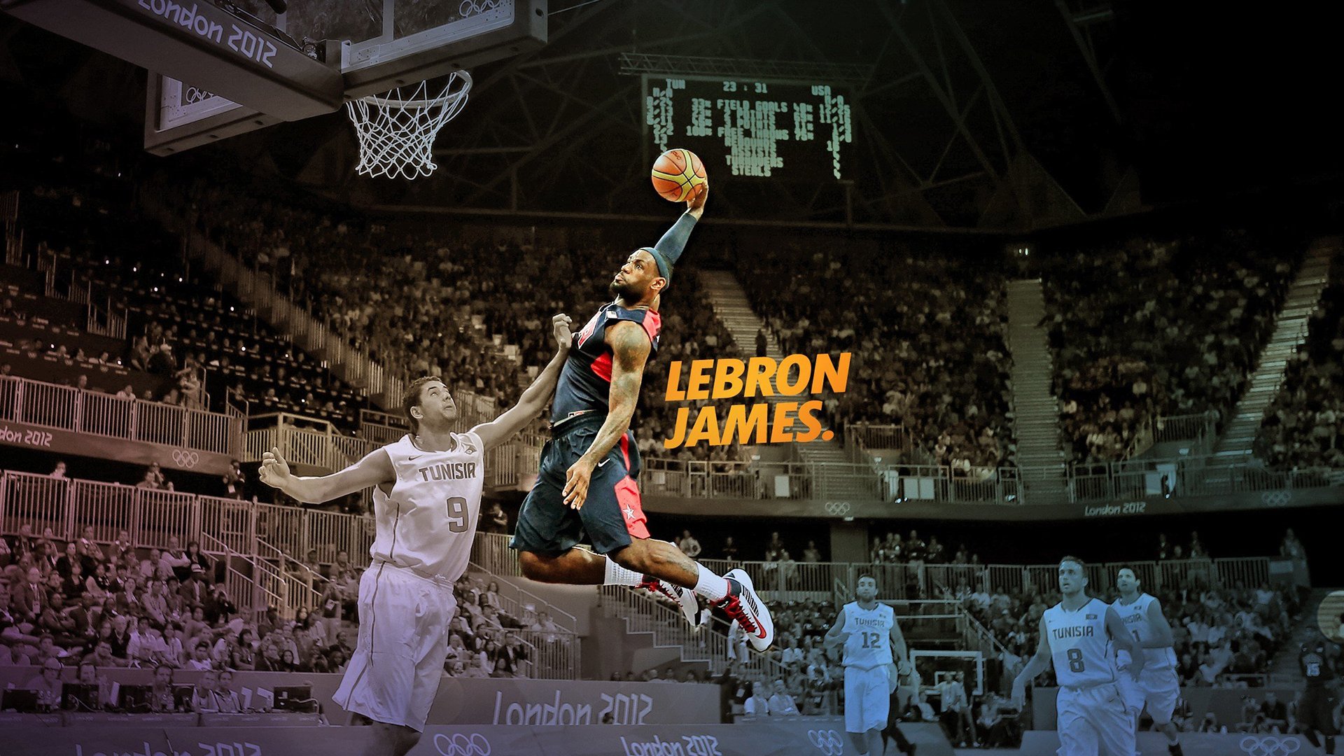 水球对抗赛突尼斯打出整体配合，水球身体对抗